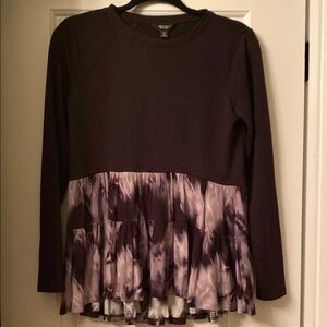Purple Tie-Dye Long Sleeve Top
